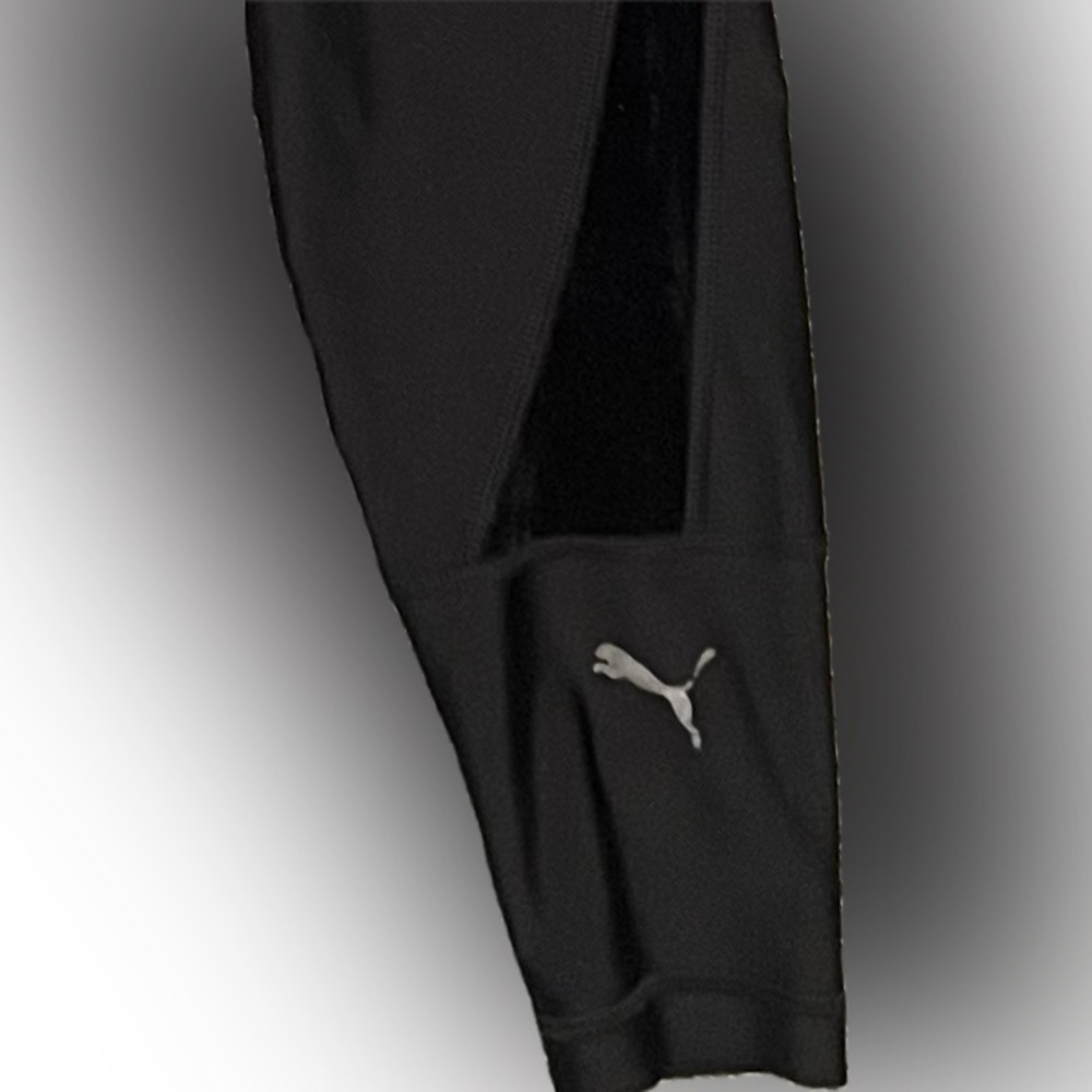 Puma Explosive Tights Black Velvet Accent Workout Leggings Size M dryCELL - Picture 3 of 10